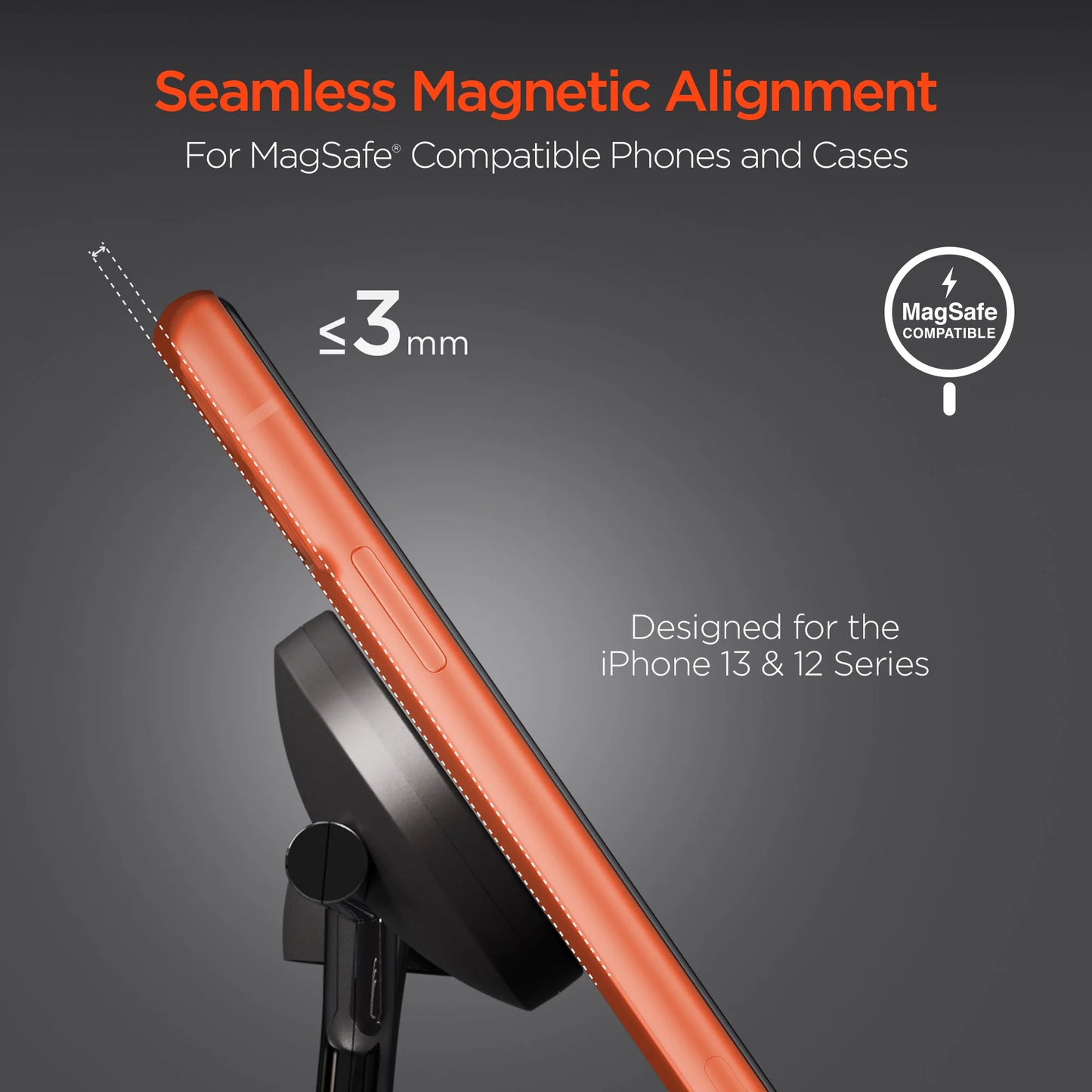 Hypergear Maxcharge 3-In-1 Magsafe Wireless Charging Stand for Phones